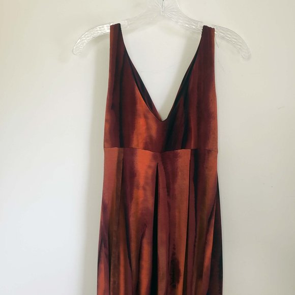 Ronnie Nicole Size 6 Caribbean Sunset Wide Strap Sleeveless Wrap Maxi Dress - Picture 8 of 14